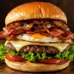 X bacon egg salada