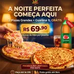2 Pizzas Grandes + Guaraná 1 litro