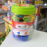 Pote de Letras y números imantados