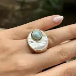 Anillo nácar Larimar