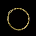 4mm Gold Wheat Bracelet