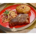 Churrasco de Cerdo/wine pork steak