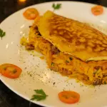 Crepioca de frango cremoso com bacon