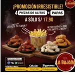 STOCK LIMITADO - ALITAS X4  + PAPAS