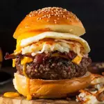 burger vaquera tipico del chef