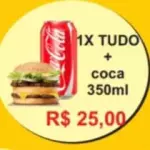 X-tudo + Coca Cola 350 ml