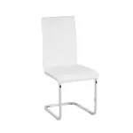 Silla Luo Eco-cuero Blanco cromo