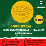 1 Pizza grande + 1 pizza broto