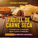Pastel de carne Seca e queijo