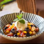FRUTAS FLÂMBADAS COM SORVETE