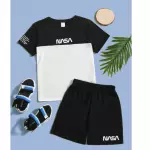 Conjunto estampado de letra NASA