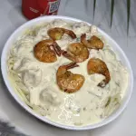Camarão ao molho branco