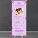 Banner retráctil de aluminio 33x81´´