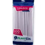 Pacote canudo longo C/100un