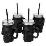 JARRO NEGRO FORMA DE CALAVERA CON SO