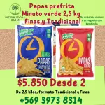 PAPAS PREFRITAS MINUTO VERDE 2,5 K.