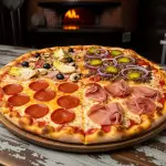 Pizza de cuatro sabores