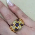 Anillo 5 Gemas de Amatista