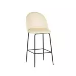 Banqueta Berna Beige pana base Negra