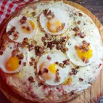 Huevo frito y panceta(8 porc)