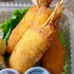 Brochetas d camarón c/q philadelpia