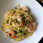 Pasta con camarones