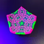 Cuia Cerâmica Rosa e Verde UV