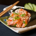 Temaki Salmão C/Cheese Cebolinha