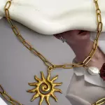 Cadena sol dorado Inox