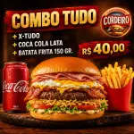 1 X TUDO + COCA LATA + BATATA 150
