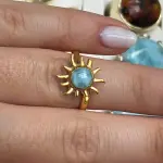 Anillo de sol Larimar