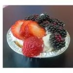 tarta de queso y frutas