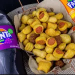100 salgadinhos + Fanta / Sprite 2L
