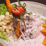 Ceviche en crema al olivo