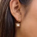 Aros cangrejo Chapa Oro 18k