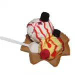 Canasta de tres bolas de helado
