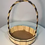 Cesta Oval de Madeira 30cm -COD:6803