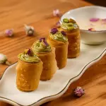 Mini cannoli de pistacho