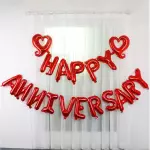 19 piezas Globo de aniversario amor