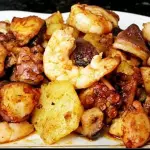 PLATILLO COMBINADO CAMARON CON PULPO