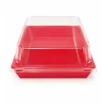 Contenedor cuadrado rojo