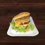Hamburguesa doble con cheddar