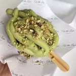 Picolé pudim Pistache