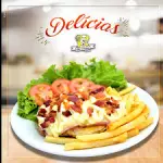 Lanche no prato frango