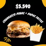 churrasco a lo pobre + papas fritas