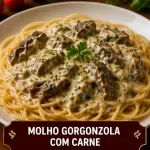 🍝 Molho Gorgonzola com Carne