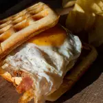 Waffle burger
