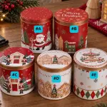 Lata Cookie Jar Navideña #314-T