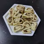 Rolinho de maçã com uva passas diet