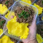 PURÊ DE BAROA COM CARNE